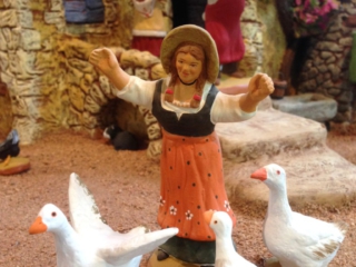 Santon La fermière et ses oies - Santons Fouque