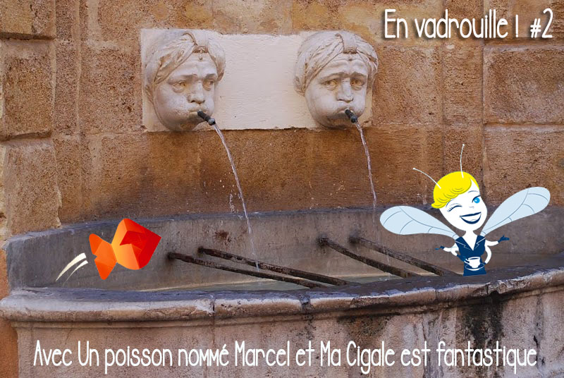 Fontaine d'argent Aix en Provence - En Vadrouille poisson cigale