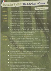 Fête de la figue longue noire de Caromb - programme 20172017