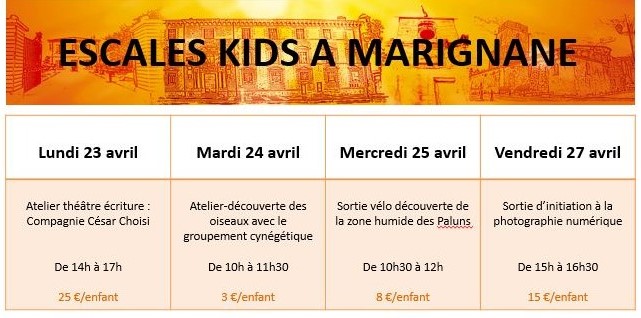 Escales Kid Marignane programme