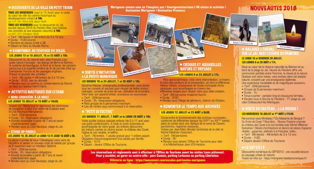 Programme Flyer Escales patrimoine