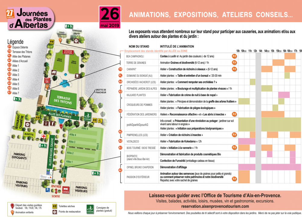 Programme Journées des plantes d'Albertas Dim26 mai 2019